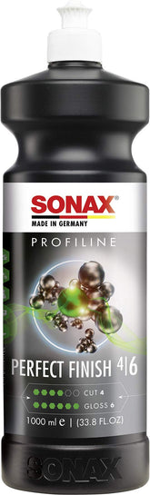 SONAX bottle front label showing product and benefits