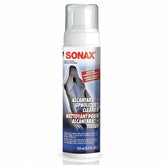 SONAX front label of 250 ml cleaner showing product benefit for textiles