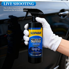 SOPAMI glossy paint reflection detail showing enhanced shine and depth