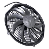 SPAL front view of 12-inch fan showing blades and shroud, reliable airflow