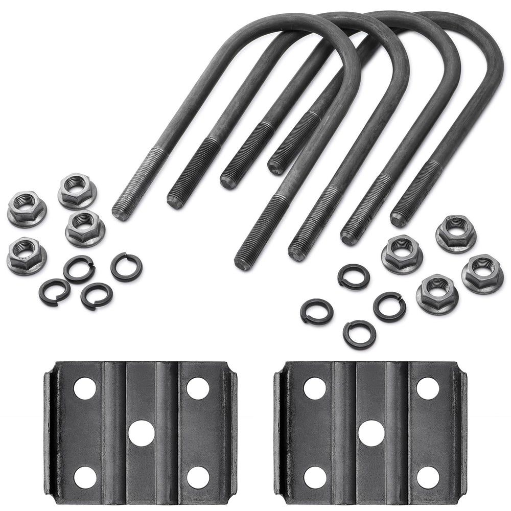 SPARKWHIZ front packaging showing full U-bolt kit and components for quick identification
