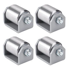 SPARKWHIZ front view of weld-on trailer roller showing durable steel construction and protection