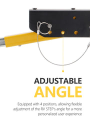 SPARKWHIZ height adjustment mechanism detail demonstrating easy 5"–14" range and adaptability