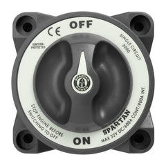 Spartan Power front panel view showing switch face and ON/OFF knob for clear control