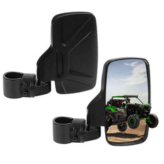 SPAUTO front view of pair of mirrors showing wide coverage and durable housing
