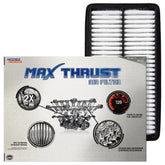 SPEARHEAD front view of Max Thrust filter showing fit and clean intake benefits