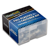 Specbolt front packaging showing full plastics bolt kit for Yamaha and complete contents benefit