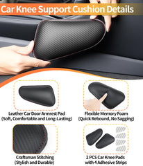 Speechn mounted on a car door armrest providing softer elbow support for passengers