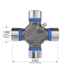 Spicer u-joint cross close-up showing durable construction benefit