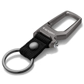 Spigen carabiner front view showing compact design and secure clip benefit