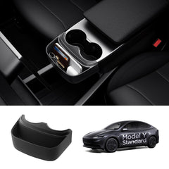 Spigen center console extender front view showing clean fit and organized space