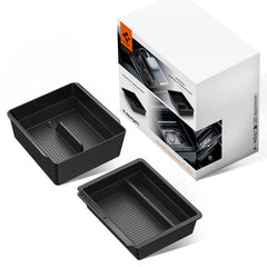 Spigen center console front view showing organized storage and quick access