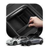 Spigen front view organizer showing clean console integration and neat storage