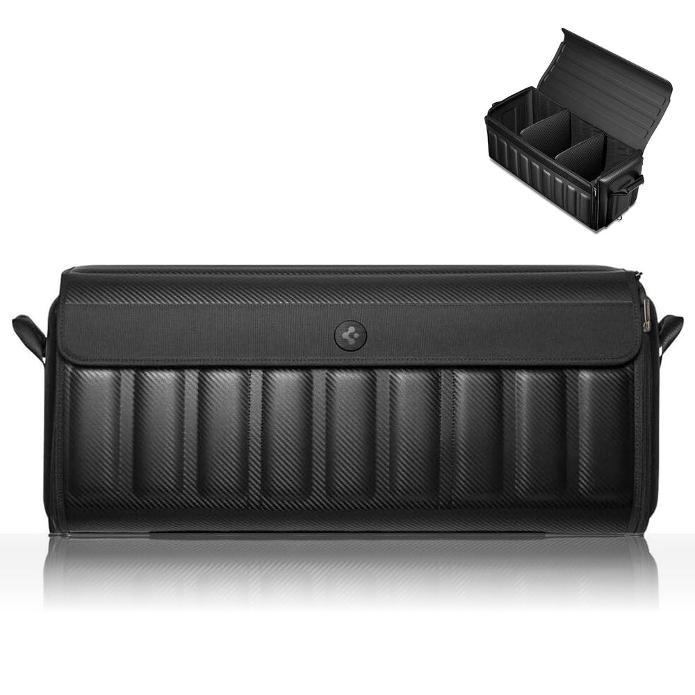 Spigen trunk organizer front view showing organized storage and durable finish