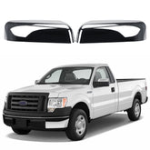 sportuli front view of chrome top-half mirror caps showing clean fit and brighter appearance