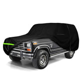 sportuli front view on Bronco showing full coverage and weather protection