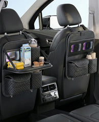 SportySizz multiple deep pockets organizing snacks, chargers, and toys neatly