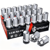 sposuit chrome lug nuts front view showing fit and finish benefit