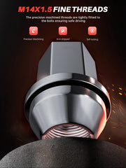 Sposuit lug nut installed on Chevrolet wheel ensuring secure wheel retention
