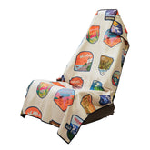 Sprints towel front folded showing compact storage and portability