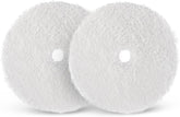 SPTA front view of 6-inch microfiber pad showing design and branding, improves polishing consistency
