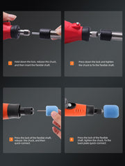 SPTA pad mounted on rotary tool demonstrating compatibility and secure attachment