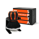 SPTA orange handle front view showing brush and rack, easy storage benefit