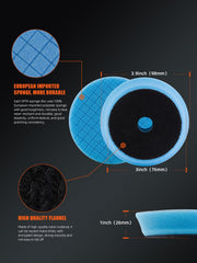 SPTA close-up of color-coded foam textures showing cut levels for precise defect removal