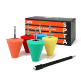 SPTA cone pack front view showing five sponge cones and benefits