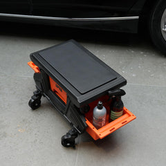 SPTA removable top cushion displayed for kneeling comfort and portability