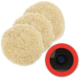 SPTA front view of 6 inch wool pad showing dense fibers and aggressive cut