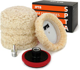 SPTA front-pack of 3-inch wool pads showing contents and fast setup benefit