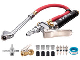 Spurtar front view inflator gauge showing durable steel body and dial for reliable readings