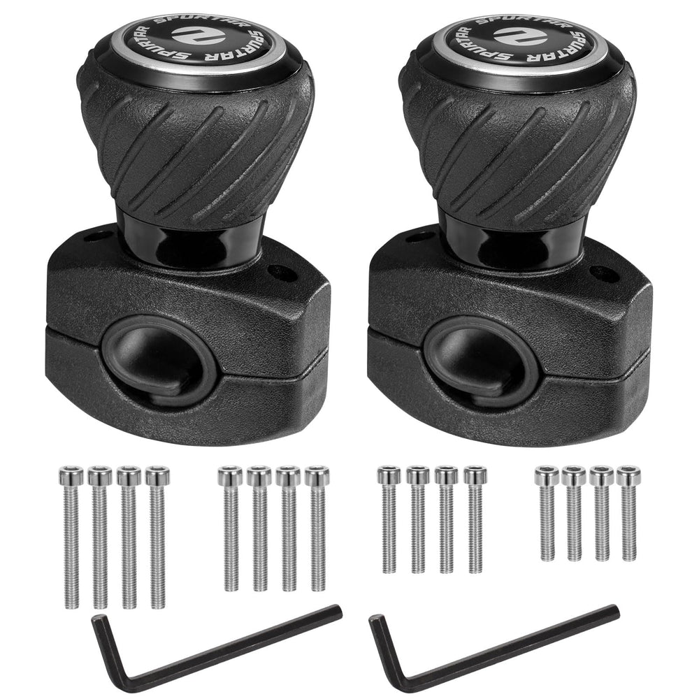 Spurtar front view knob showing grip and easy control