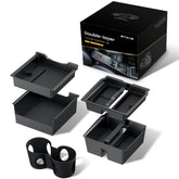 Sroiis front view showing jet black console organizer improving cabin order
