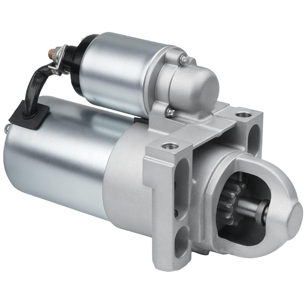 srosant starter front view showing mounting flange and terminals for easy fit identification