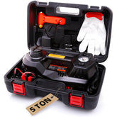 STANDTALL electric car jack front view showing compact design and controls for quick lifting