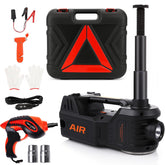 STANDTALL electric jack front view showing compact kit and portability benefit