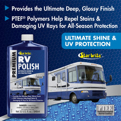 STAR BRITE polish applied with orbital buffer demonstrating efficient coverage and shine