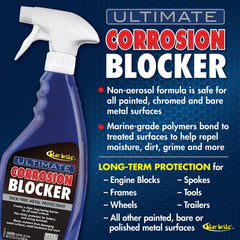 STAR BRITE treated versus untreated metal comparison showing corrosion prevention