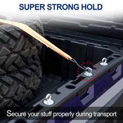 StarknightMT anchor used with straps to secure toolbox showing improved cargo stability