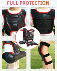 StarknightMT knee and elbow guards laid out to show included pieces