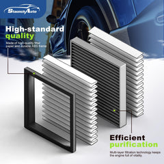 StaunchAuto cabin filter detail highlighting coconut-shell carbon odor control