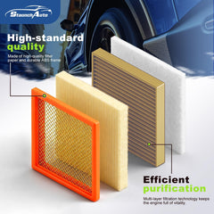 StaunchAuto cabin filter carbon layer detail reducing odors and gas adsorption