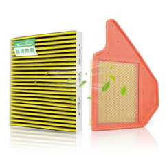 StaunchAuto front packaging of engine and cabin filter combo showing fit compatibility and value