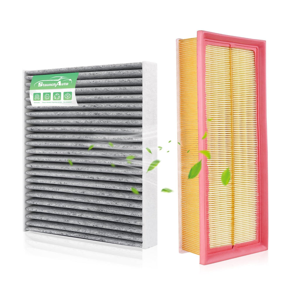 StaunchAuto front packaging showing both engine and cabin filters and included benefits
