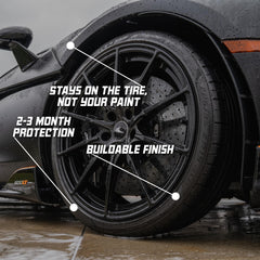 STEALTH GARAGE before and after tires highlight restored deep black benefit