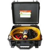 steauty front view pump kit showing compact case and components for easy transport