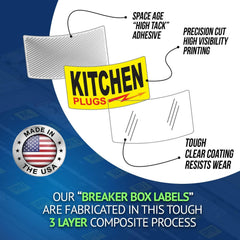 Steellabels sample label applied on a breaker demonstrating clear identification benefit