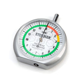 Steelman front dial face showing color zones for quick status